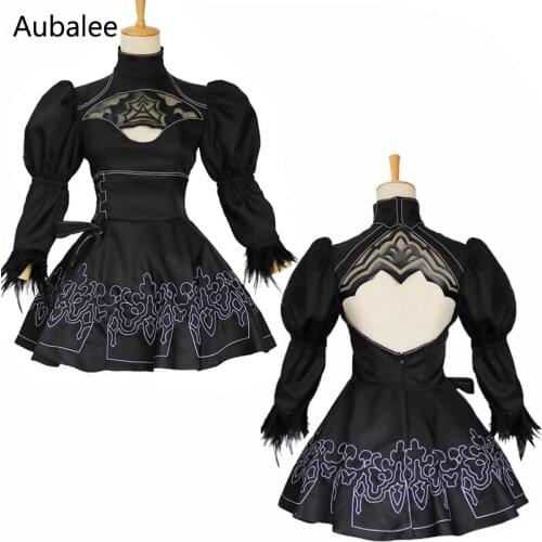Nier Automata Yorha 2B Cosplay Costume PS4 Games Role Play Suit Halloween Sexy Women Black Fancy Dress Cute Anime Outfit