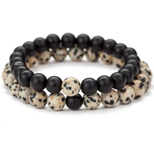 Red orange 8mm bohemian multicolor Agate beads Chakra Reiki Buddha Yoga Bracelet elastic adjustable Volcanic Stone Bangles cfb34