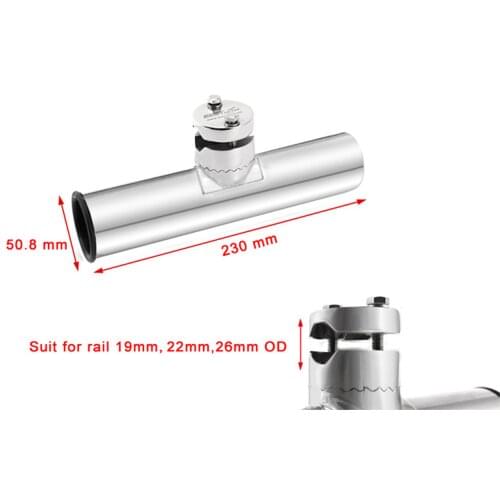Rail Mount Marine Grade 316 Fishing Boat Rod Holder Fishing Rod Rack Bracket Pole Support With Clamp On Rail 3/4 To 1 Inch