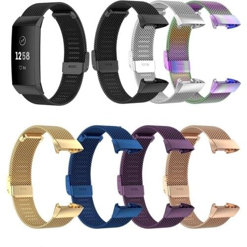 Milanese Straps For Fitbit Charge 3 4 Mesh Stainless Steel Watch Band For Fitbit Charge 3 4 SE Bracelet Wrist Loop Band