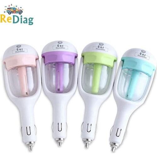 NEWLY Mini Car Styling 12V Car Humidifier Air Purify Aroma Diffuser Mini Air Purifier Aromatherapy Essential Oil Diffuser Port