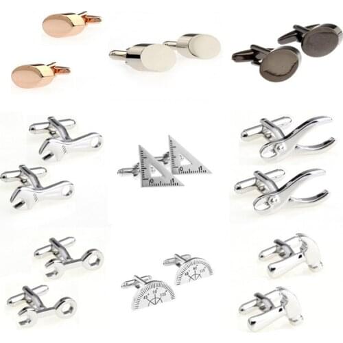 Trendy Metal Tool Spanner Hammer Pinchers Cufflink Cuff Link 1 Pair Big Promotion