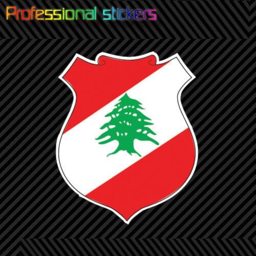 Lebanese Coat of Arms Sticker Decal Self Adhesive Vinyl Lebanon Flag LBN LB Stickers for Cars, Bicycles, Laptops, Motos