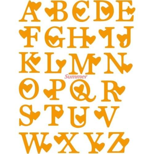 New 26Pcs Metal A-Z Alphabet Letter And Number Capital Cutting Dies For Photo Album Embossing DIY Paper Cards Die cutting dies