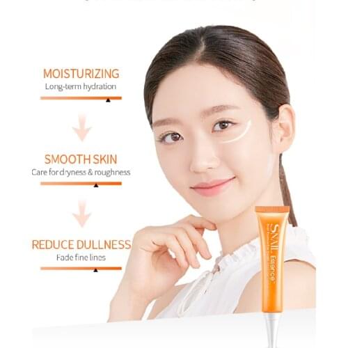 OKADY Snail Eye Cream Moisturizing Anti-Wrinkle&Puffiness Gel Removes Fat Particles Dark Circles Delays Aging Tightens Eye Skin
