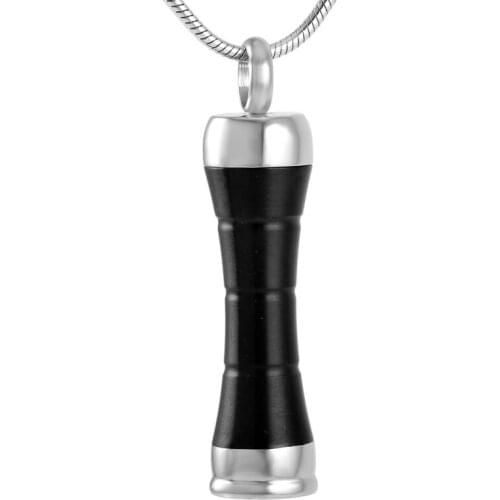 IJD9256 Black&Golden Stainless steel Perfume bottle Cremation Jewelry Pendant Necklace man,charm urn ashes necklace for Human