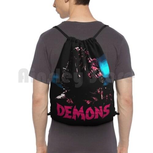 Demons Backpack Drawstring Bags Gym Bag Waterproof Demon 80S Horror Terror Movies Vintage Movie Cinema Vintage Vintage