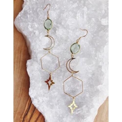 The Moon and Star Earrings Celestial Gift for Her