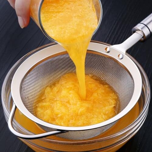 Strainer Stainless Steel Wire Fine Mesh Oil Strainer High Quality Flour Sifter Sieve Colanders DIY Kitchen french fries Tools