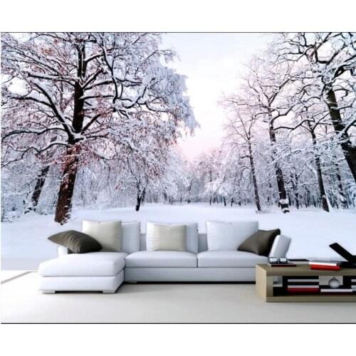 Modern Custom Photo Wallpaper Home Decoration Wallpaper Roll 2016 Bwautiful winter snow scenery Wallpaper-3D Brick Wallpaper