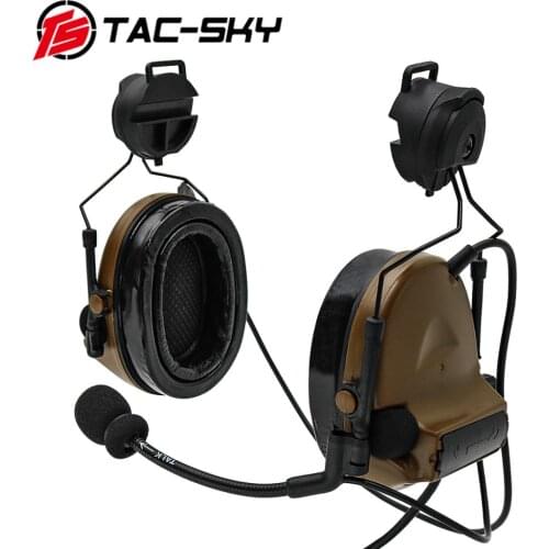 TAC-SKY COMTAC II helmet bracket silicone earmuffs military shooting noise reduction pickup interphone tactical headset c2CB