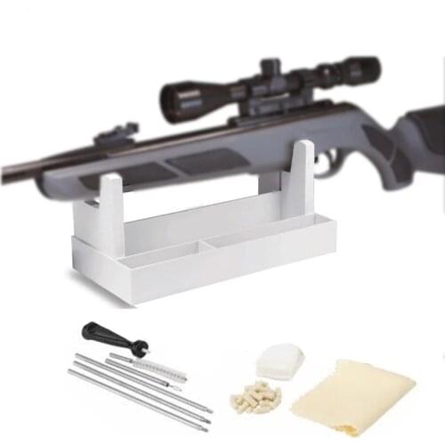 Tactical Quick Gun Maintenance Cradle Rifle Bench Rest Stand Rack Holder with Cleaning Kit for Hunting .177 .22 Air Rifle Airsof