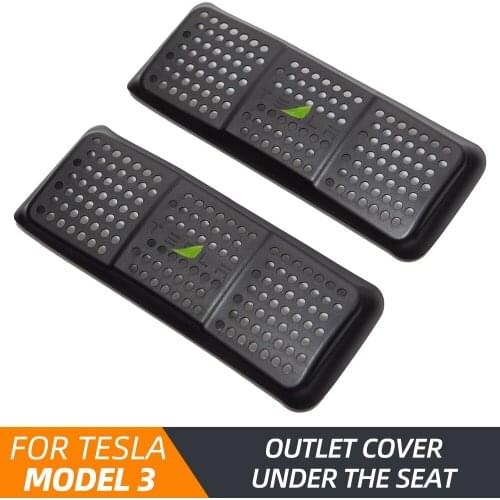 TEY Tesla Model 3 Accessories Car Air Outlet Cover Under Seat Air Vent Anti-blocking Dust Cover For Model3 2020