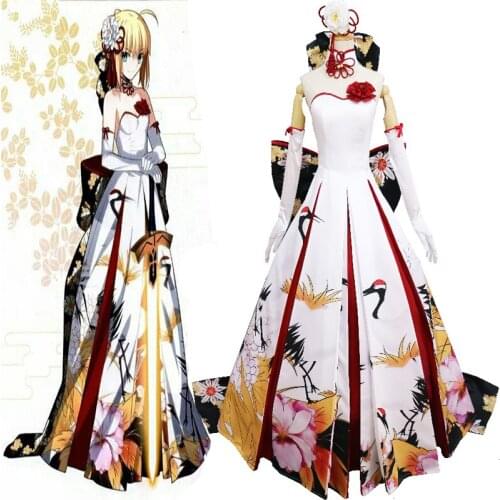 Game Fate Grand Order Cosplay Costumes Arutoria Pendoragon Cosplay Saber Cosplay Dress New Style Halloween Party FGO Women Dress