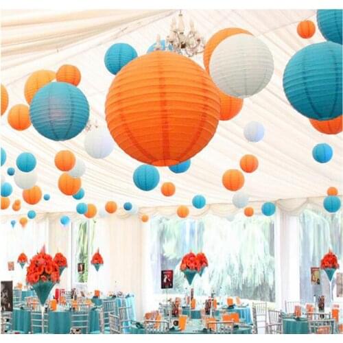 10pcs 6-8-10-12-14-16 Inch Paper Lanterns White Yellow Pink Hanging Lanterns Chinese Wishing Paper Lamp Wedding Decoration