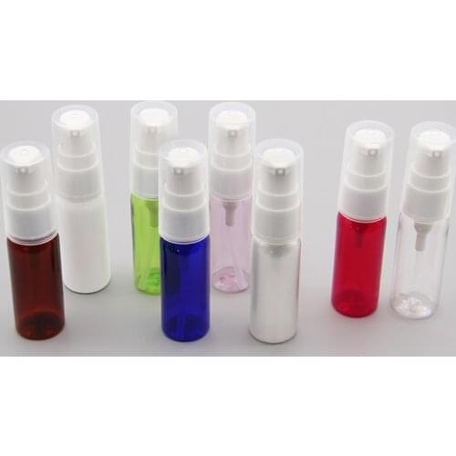 100PCS 20ML empty white PET plastic bottle with lotion cream pump , small cosmetic cream pump container , cosmetic packaging