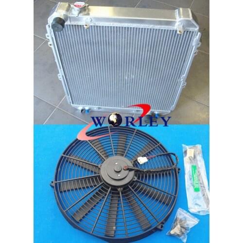 3CORE Aluminum Radiator + FAN for Toyota Hilux surf KZN130 1KZ-TE 3.0 TD 93-96