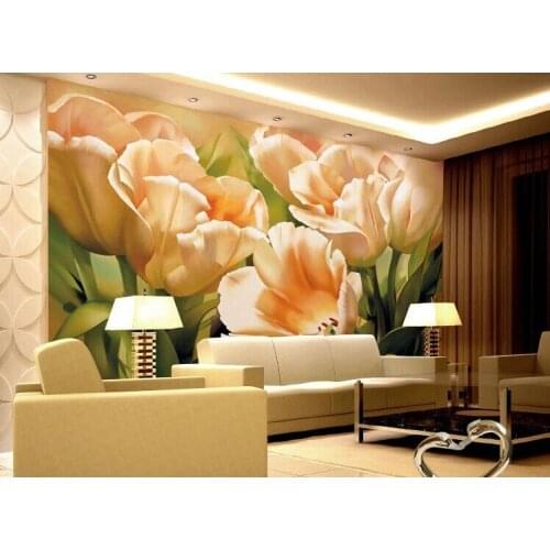 Custom 3d Mural Painting Reminiscence Retro Flower Oil Painting TV Background Wall Cloth Hand-painted Art Abstract Wallpaper