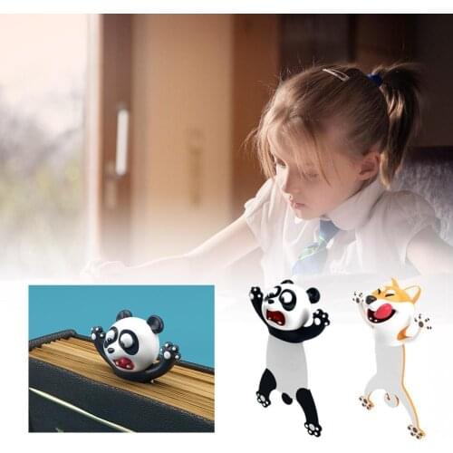 3D Stereo Bookmark, Cartoon Novelty Animal Bookmark Party Original For Reading Teens Students Birthday Favors Gift Cute PVC O8K2