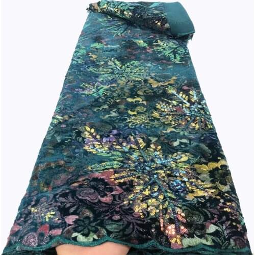 African Sequence Lace Fabric 2021 High Quality Lace Material French Tulle Lace Fabric For Evening Dress Sewing r19-54