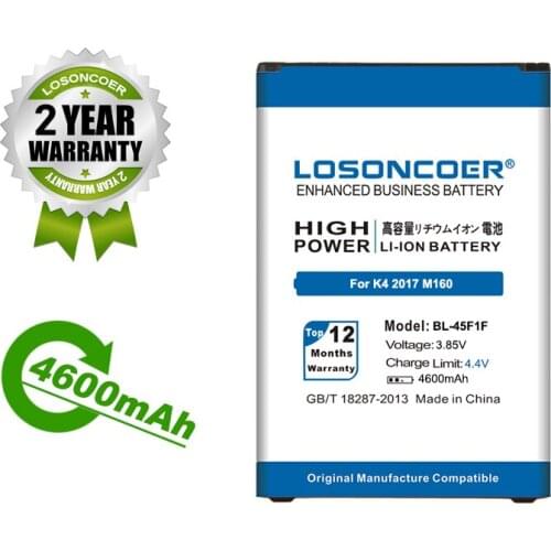 4300mAh BL-45F1F Battery For LG k8 K4 K3 M160 LG Aristo MS210 X230K M160 X240K LV3 X240F (2017 version K8)