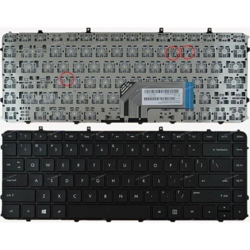 US English Keyboard For HP Envy Sleekbook 6-1129wm 6-1131nr 6z-1000 6z-1100 6-1040ca 6-1048ca Black Without Frame For Backlit