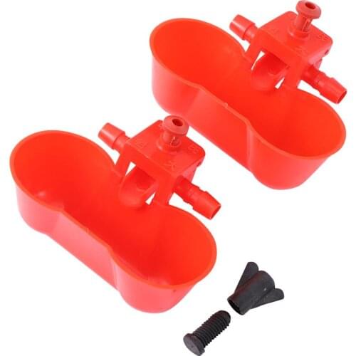 Chicken Quail Automatic Drinking Fountain Chicken Drinker Red Chicken Drinking Water Poultry Farm Feeding Tools 30 Pcs