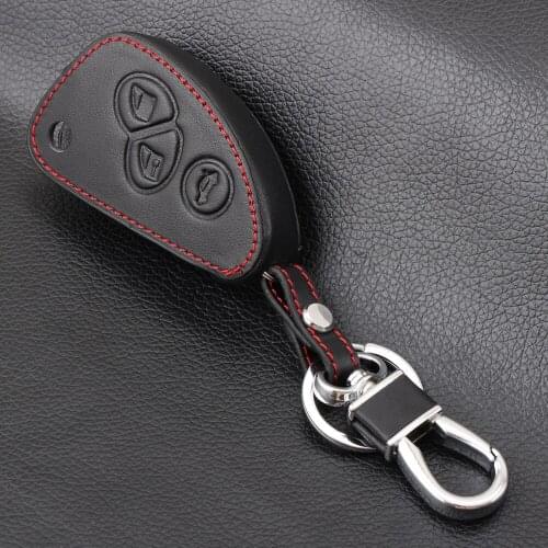 Genuine Leather Car Key Cover FOB Case For Alfa Romeo 147 156 166 GT JTD TS Flip Remote Car Key Jacket Wallet Bag Car-stying