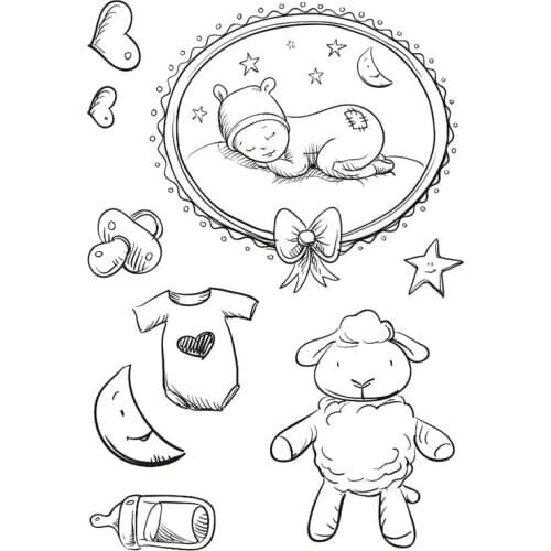 Baby Sleep Clear Stamps Scrapbook Docoration Transparent Stamps Card Making Supplies