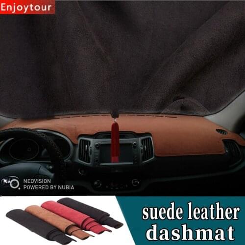 For Kia Sportage R SL G3 2010 2011 2012 2013 2014 2015 Suede Leather Dashmat Dashboard Cover Pad Dash Mat Carpet Car-styling
