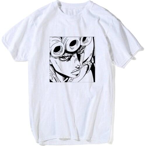 Cool Bizarre Adventure Graphic Print Women T-shirt Japanese Anime Style Top Female T Shirt Summer Clothing O-neck Ladies Shirts