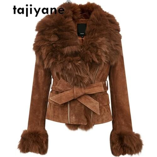 Autumn Korean Women Clothes Genuine Leather Jackets Womens Real Pigskin Coats Woman Fox Fur Collar Jacket Casaco TN1663