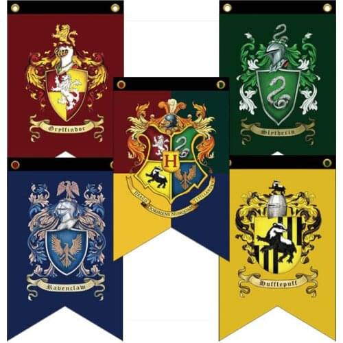 Movie&TV 30*50cm Harried Magic School Banner Flag Party Decoration Hanging Painting Potters Action Figure Toys Gift For Children