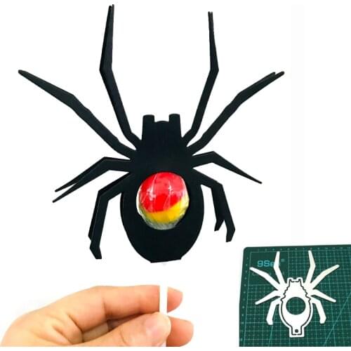 Metal Cutting Dies Cut Dies Halloween Spider Lollipop Holder Stencil For DIY Scrapbooking Album Card Decorations