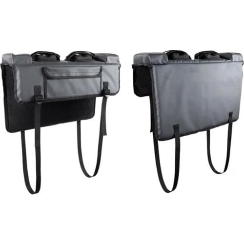 Truck Tailgate Pad Shuttle Pad For Pickup Truck Tailgate Protection Pad Transports 2 Bike With Secure Bike Strap Tool Pocket