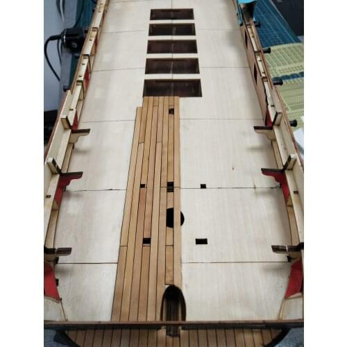 Deck planking gap filled pvc strip material wooden model ship fittings