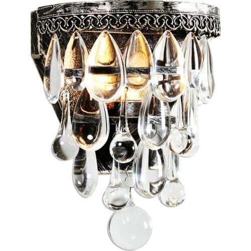 Crystal Wall Lamp Vintage Luxury Crystal Wall Light E14 Sconce Wall lights LED Bar Light Flexible Light Fixtures