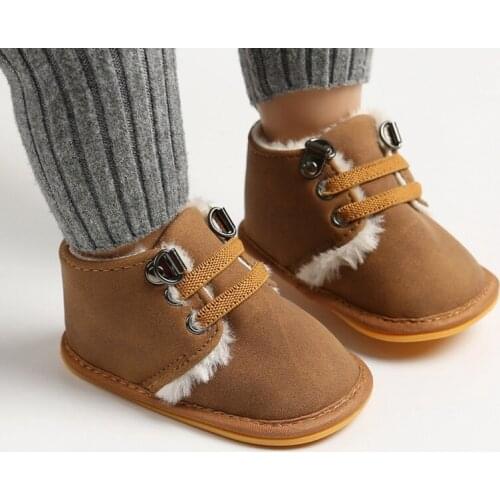 Baby Boy Lace-Up Shoes Toddler Shoes Socks Anti-slip Soft Sole Sneakers First Walkers Baby Boy Crib Shoes Two Piece