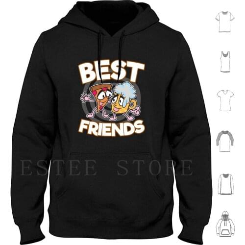 Beer And Pizza Best Friends Forever Hoodies Long Sleeve Chihuahua Love Mockup Animals Dogs Dog Cat Cool Bestseller