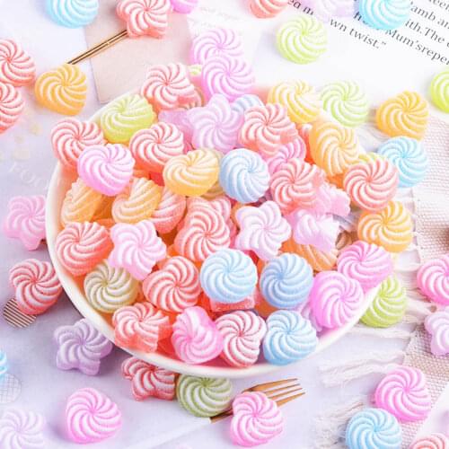 100pcs Resin Kawaii Star/Heart Soft Sugar Resin Charms For Earring Findings Sweet Candy Necklace DIY Decoration Jewelry Making