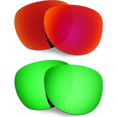 HKUCO Polarized Replacement Lenses For Stringer Sunglasses Red/Green 2 Pairs