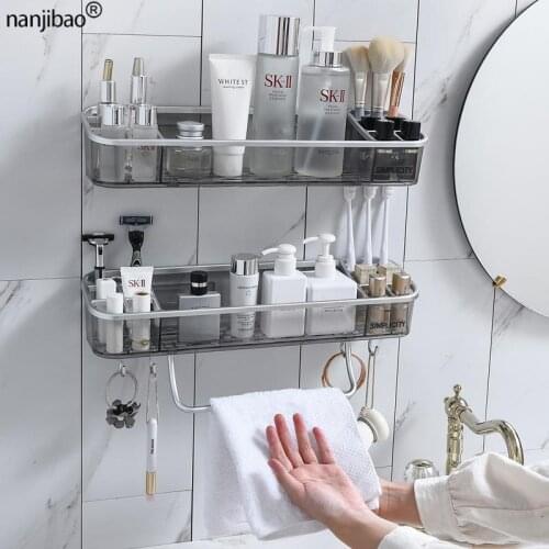 Nanjibao Durable Bathroom Racks Towel Racks Bathroom Accessories Bathroom Storage Racks Household Items Kitchen Storage Supplies