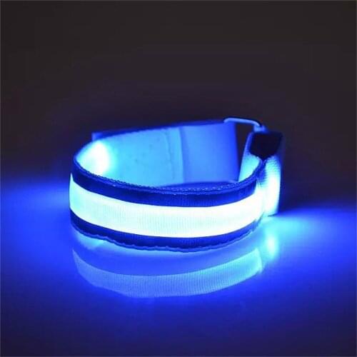 Reflective LED Light Arm Armband Strap Safety Belt For Night Running Cycling Outdoor Sport Wristband Wrist Bracelets Hand Strap