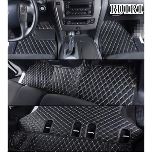 High quality mats! Full set car floor mats for Nissan Armada 7 seats 2019 waterproof carpets for ARMADA 2018-2017,Free shipping
