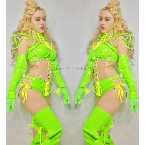 WY03 Ballroom dance singer costumes dj sexy women stage show wears clothe catwalk dress performance bar club bikini suit party