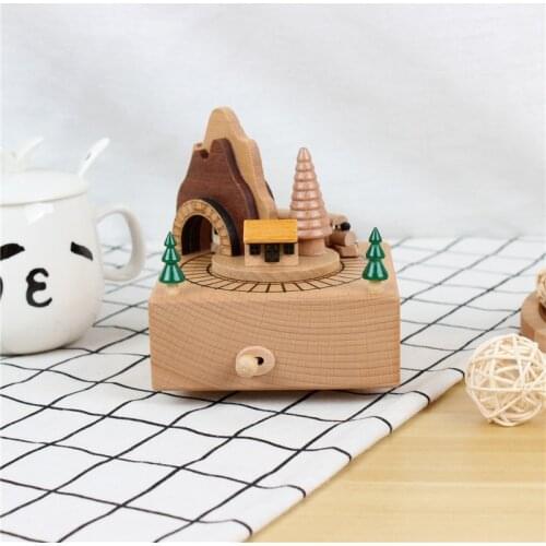 1 Wooden Music Box Gift Carousel Music Box Music Box Smart toy Birthday Gift Suitable for Lovers Friends and Childre