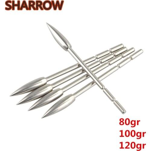 20Pcs Archery Arrowheads Tips Insert Point 80/100/120gr Arrow Head Fit ID3.2mm Arrow Shaft For Shooting Training Accessories