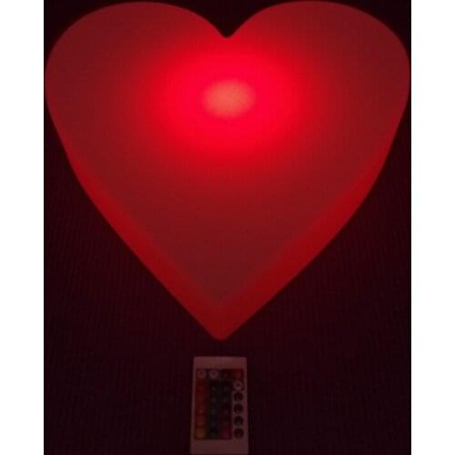 3D Visual 16 Colorful LED Table Lamp Romantic Love Heart Light Night for Wedding Valentines Decoration free shipping 5pcs/Lot