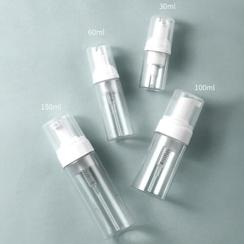 New 4Pcs 30/60/100/150ml Travel Mousse Foaming Shampoo Gel Storage Bottle Dispenser