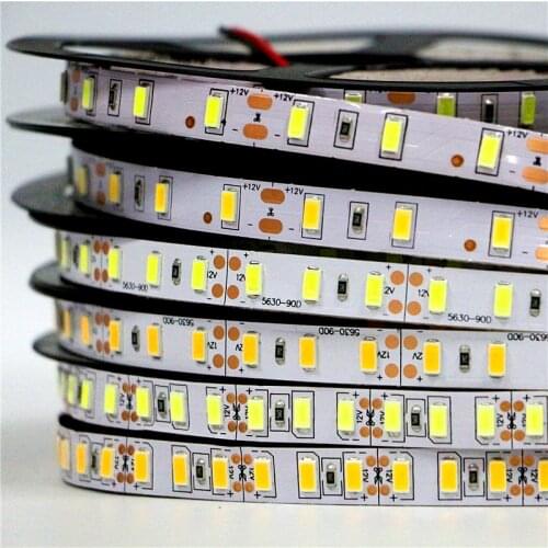 5M/Roll White/Warm white 300 450 600 LED Strip light 12V String Ribbon 5630 5730 SMD Lamp Tape Brighter Than 2835 3528 5050 SMD